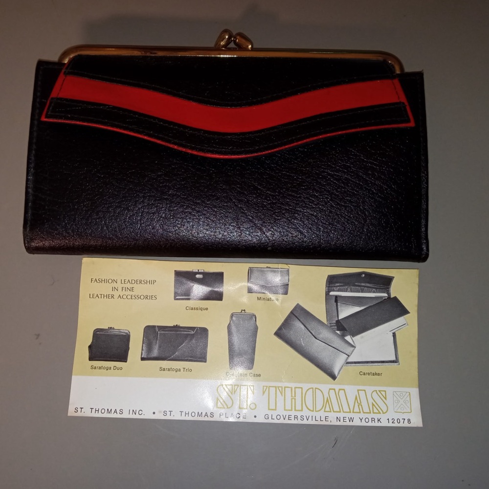 St. Thomas Black and Red Women's Clutch vintage
